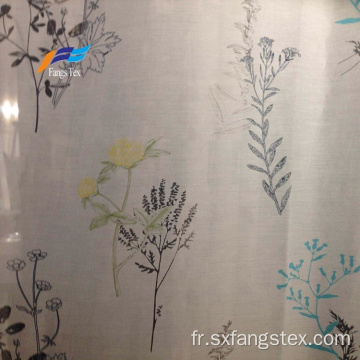 Tissu de rideau de fenêtre pour enfants imprimé transparent en polyester